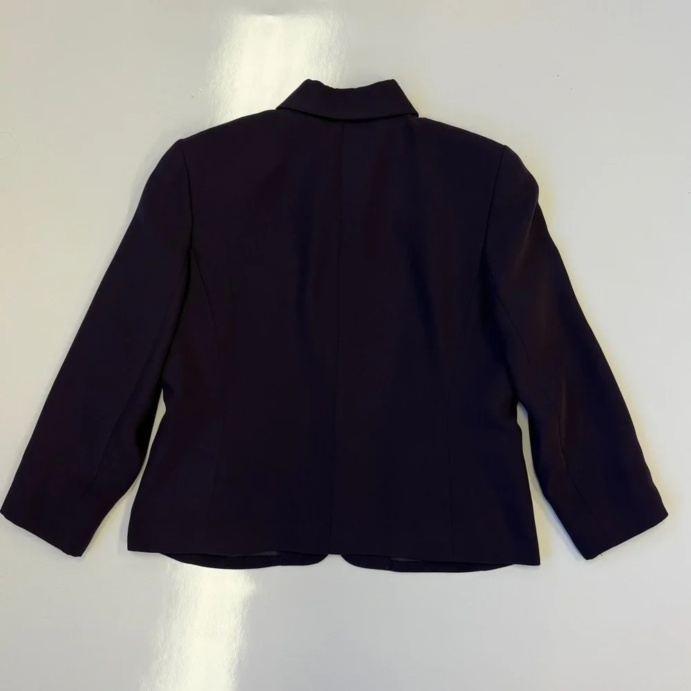 Style & Co. Collection Petite Zip-Up Blazer Plum Petite 12P